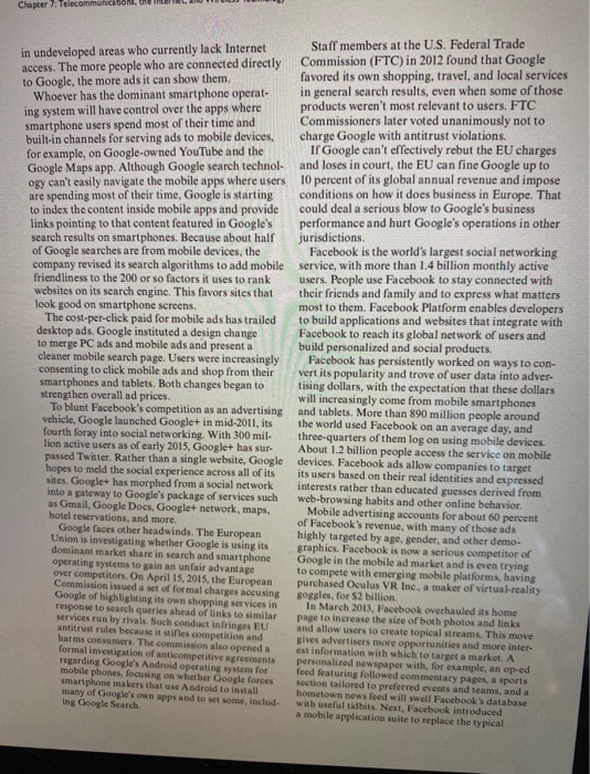 Read the case study "Google, Apple, and Facebook