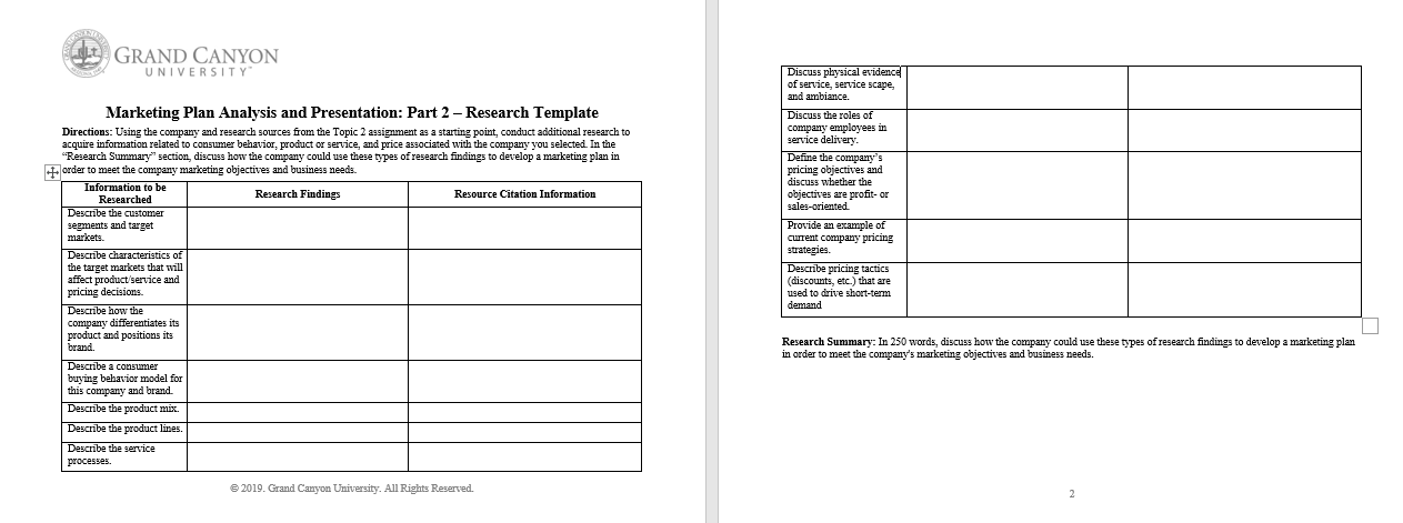 Marketing Plan Analysis and Presentation: Part 2
