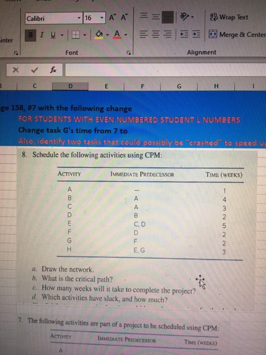 Calibri | E Wrap Text Merge & Center inter Font