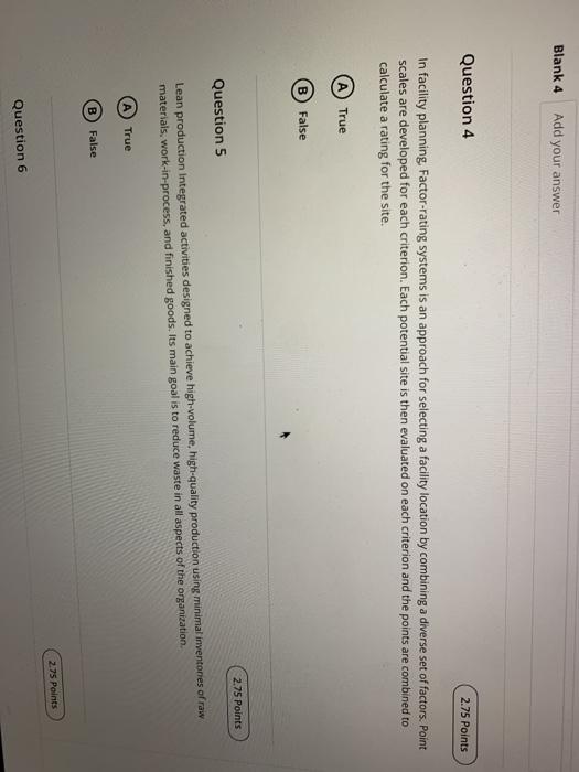 Blank 4 Add your answer Question 4 2.75 Points In