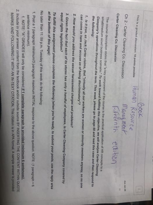 Book This is a graded discussion: 10 points