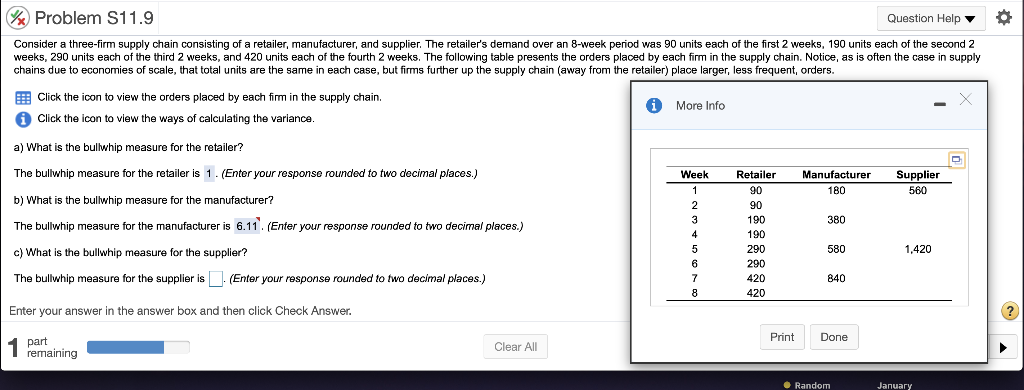 Problem S11.9 Question Help Consider a three-firm