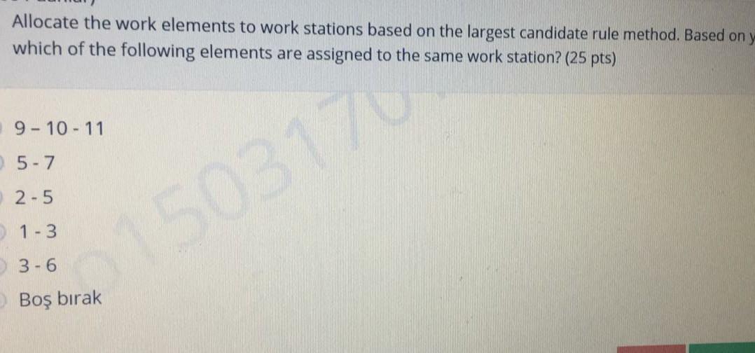 please solve 4 and 5. Allocate the work elements