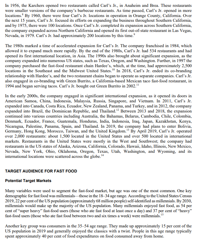 Carls Jr.: Developing a Sustainable Competitive