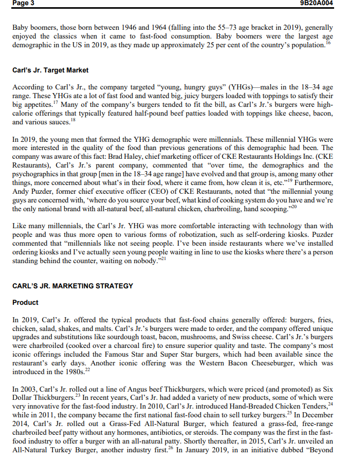 Carls Jr.: Developing a Sustainable Competitive