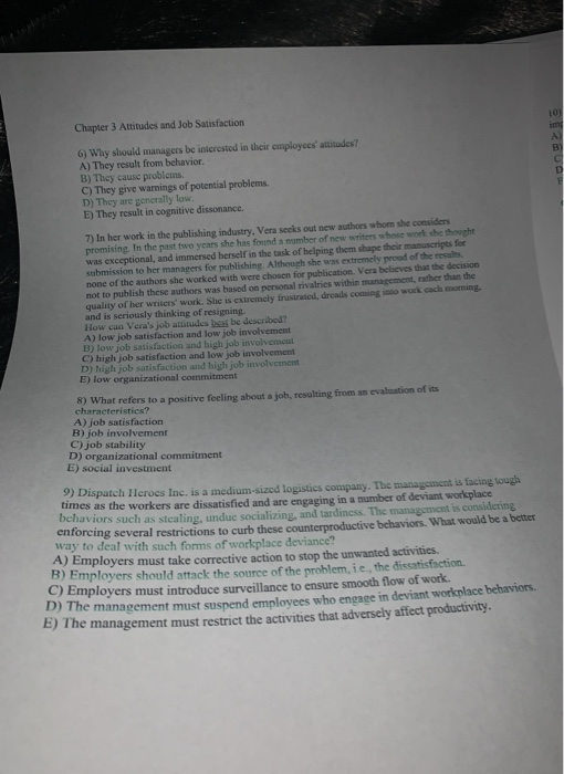 Chapter 3 Attitudes and Job Satisfaction 6) Why