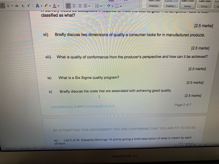 Answer All sub-questions Question 1 1) Name a