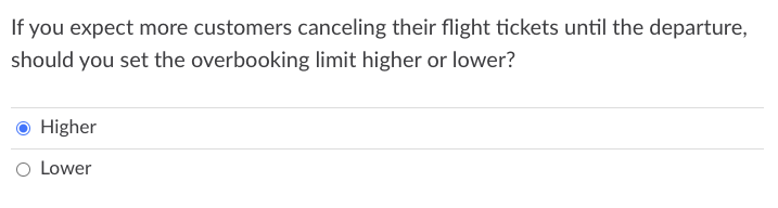 If you expect more customers canceling their