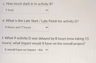 please explain and show work. d has no