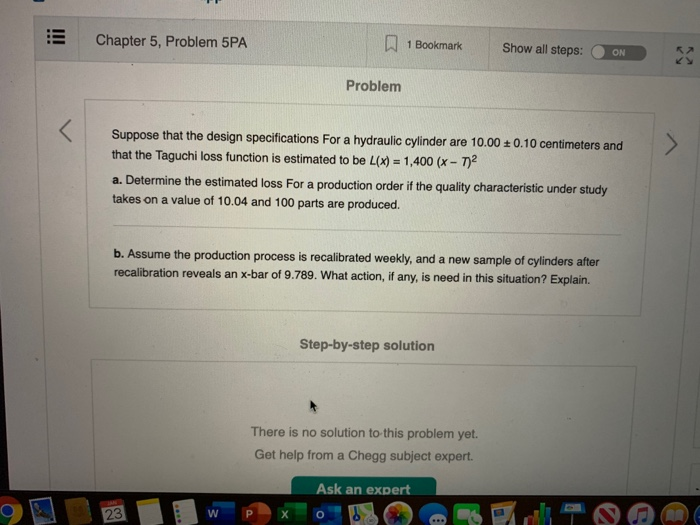Chapter 5, Problem 5PA I 1 Bookmark Show all