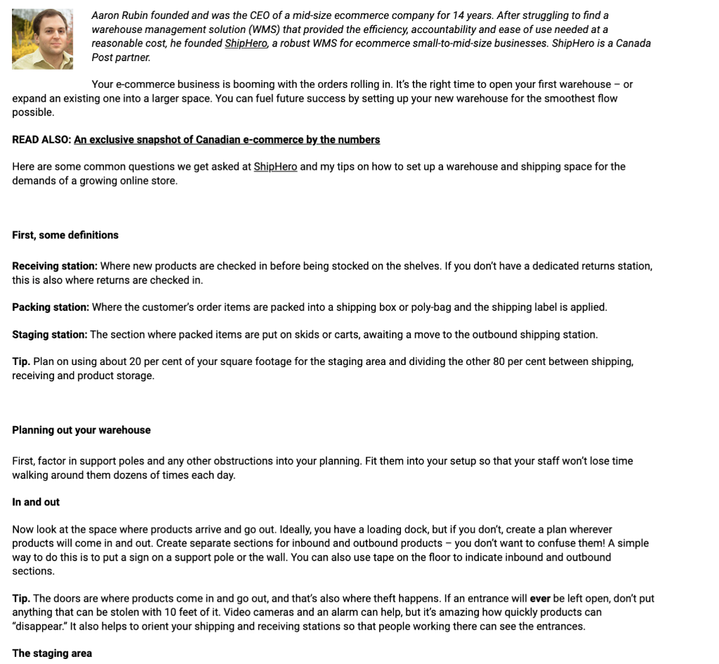 Read the document How to set up your e-commerce