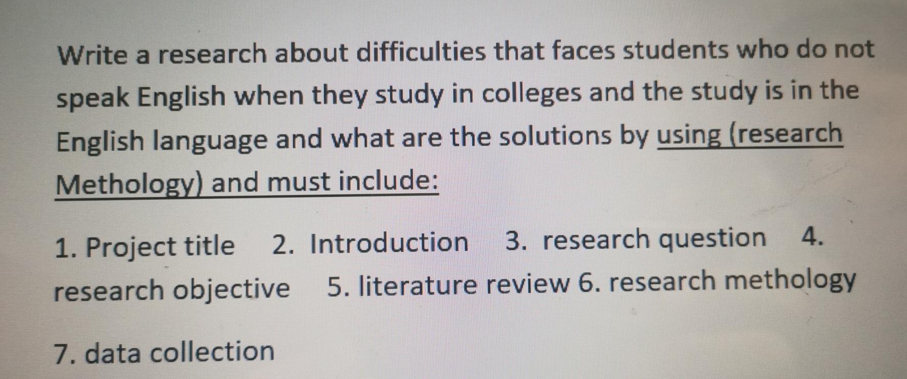 Write a research about difficulties that faces