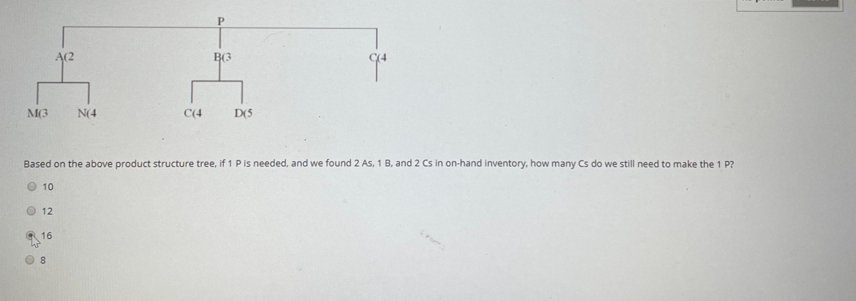 P A(2 B(3 q M3 N(4 C(4 D(5 Based on the above