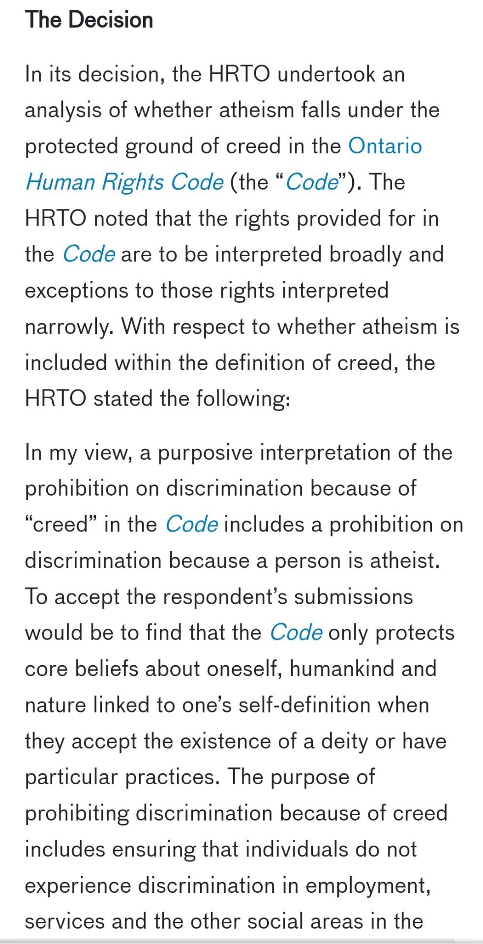 Sumrize these questions from case. The Decision