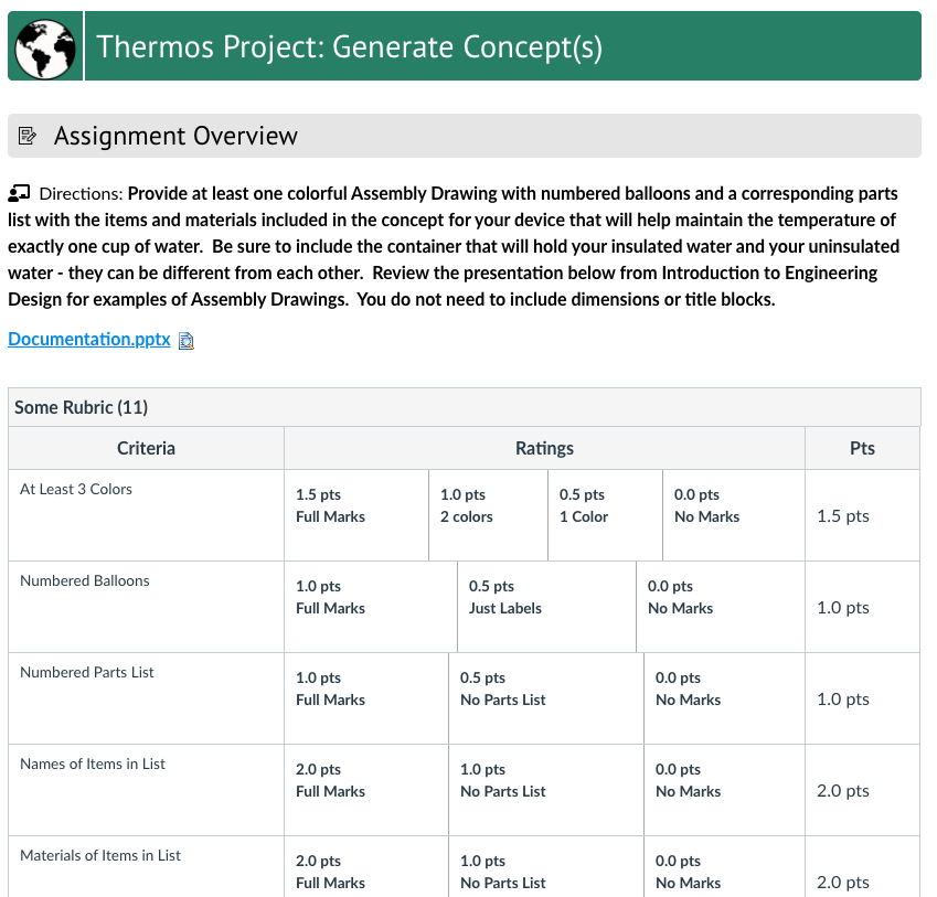 Thermos Project: Generate Concept(s) Assignment