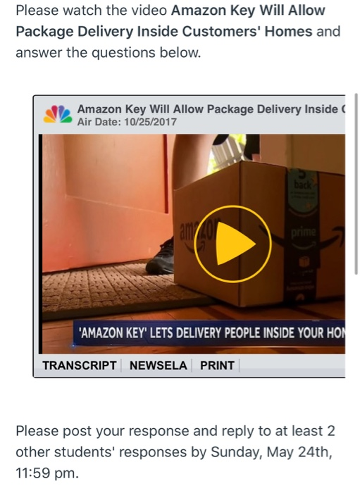 Please watch the video Amazon Key Will Allow