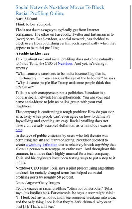 how would this article relate to discrimination