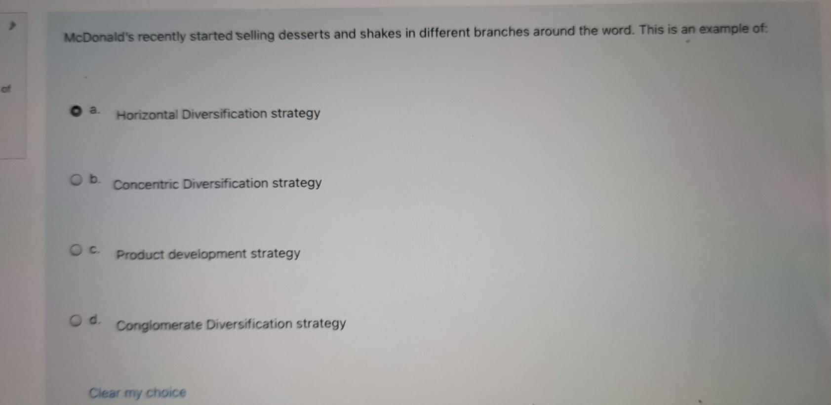 McDonald's recently started selling desserts and