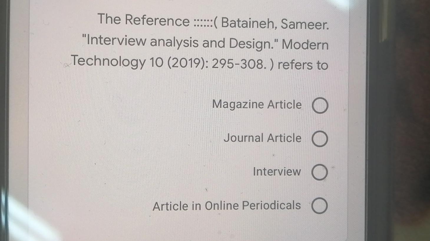 The Reference .....:( Bataineh, Sameer.