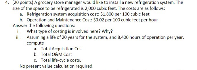 asap please, will rate 4. (20 points) A grocery