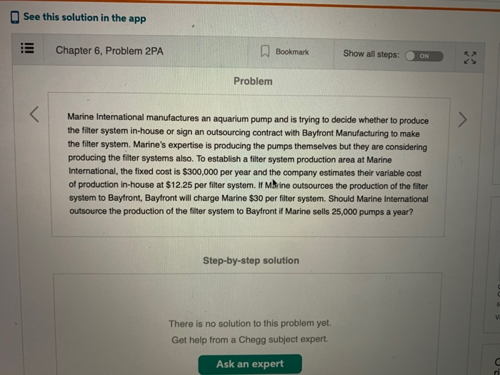 See this solution in the app Chapter 6, Problem