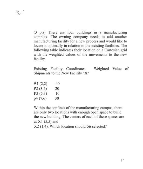 (3 pts) There are four buildings in a