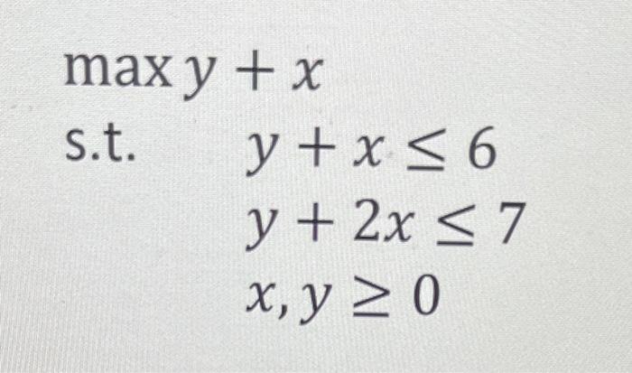 Solve Graphically w/graph y+x6 y+2x7