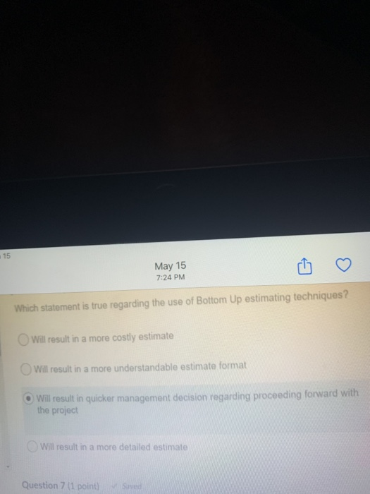 15 May 15 7:24 PM Which statement is true