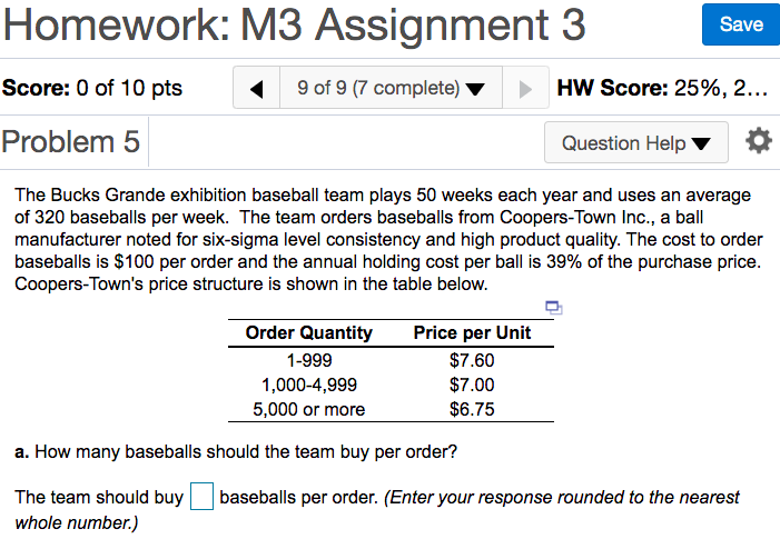 Homework: M3 Assignment 3 Problem 32 Problem 5