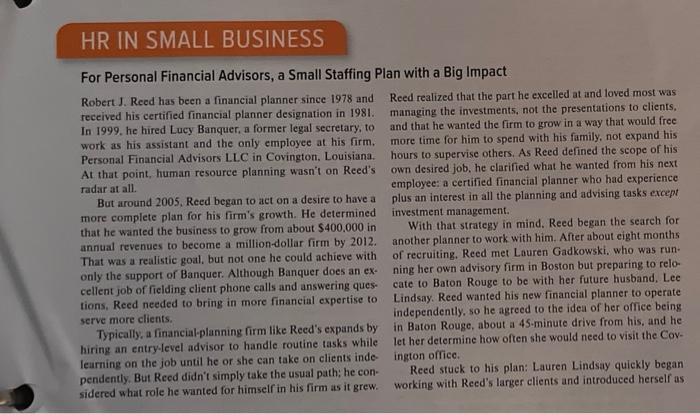 (Human Resource Management) Answer question 2