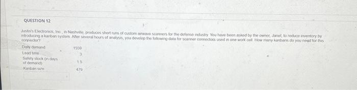 Question 12. PLEASE SHOW STEP BY STEP IN DETAIL