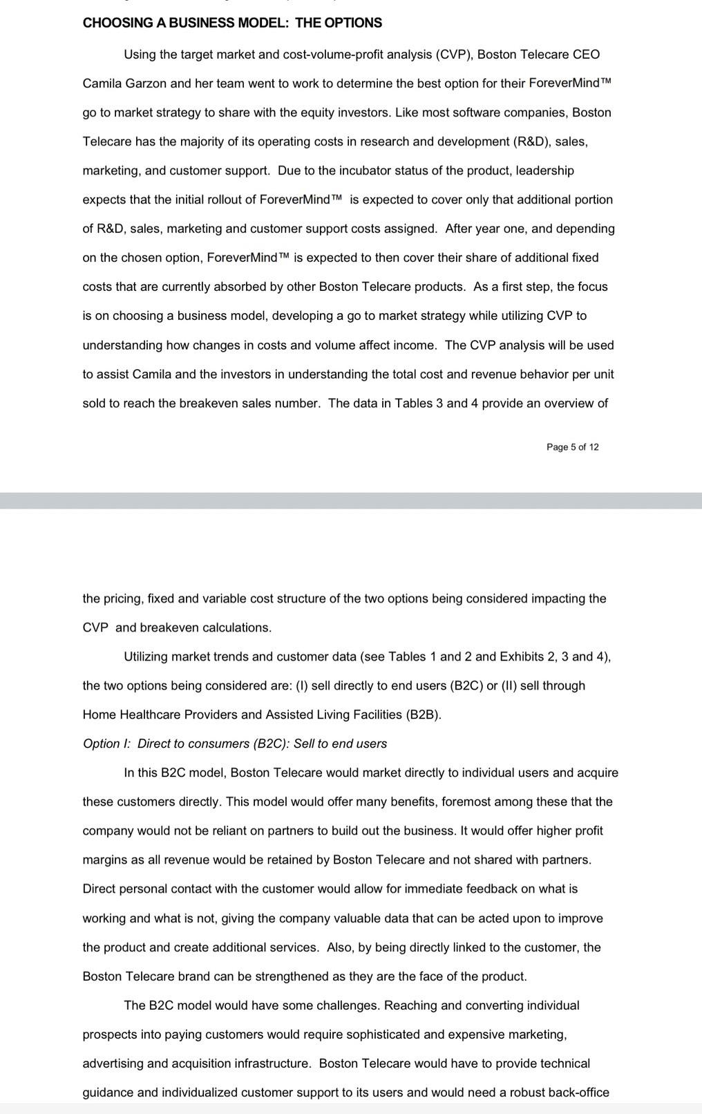 1. Thinking strategically about Boston Telecare's