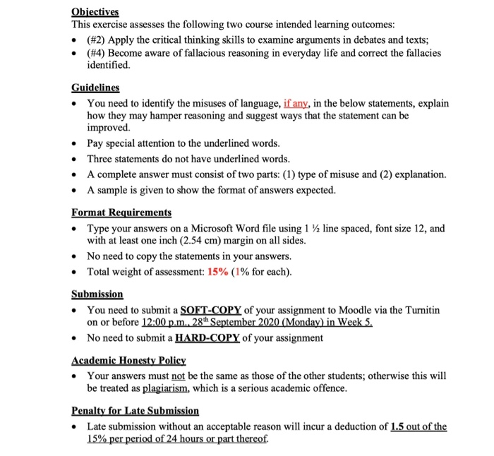 Objectives This exercise assesses the following