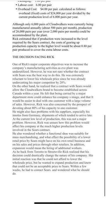 MEETING WITH SEARS A representative from Scars