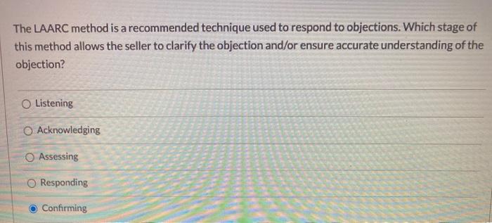 The LAARC method is a recommended technique used