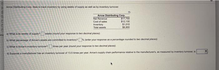 Arrow Distributing Corp. likes to track inventory