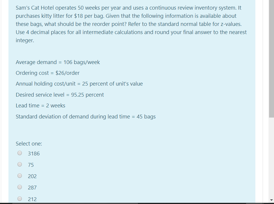 Sam's Cat Hotel operates 50 weeks per year and