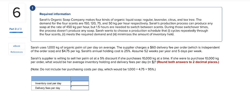 6 Required information Sarah's Organic Soap