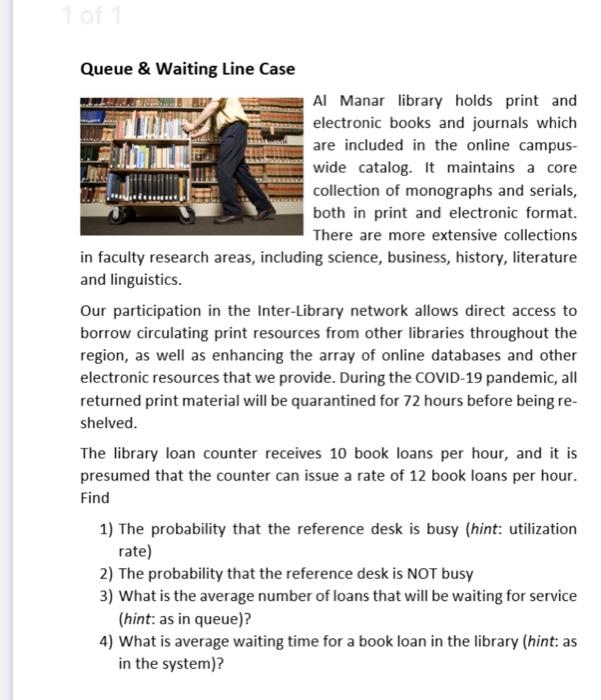 10 Queue & Waiting Line Case Al Manar library