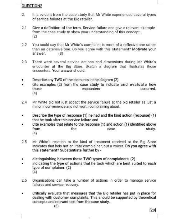 QUESTION2 2. It is evident from the case study