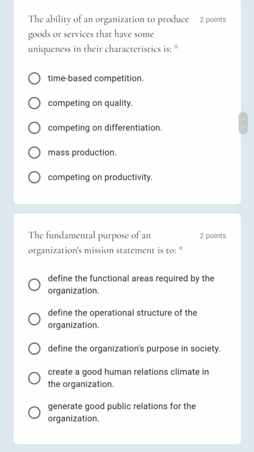 2 points One reason to study operations