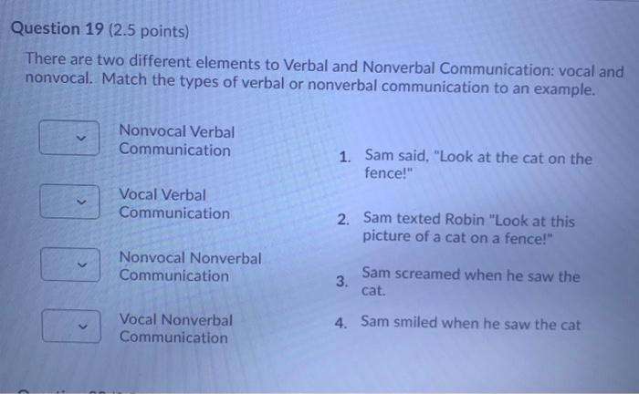 SUBJECT: Interpersonal Communications Matching