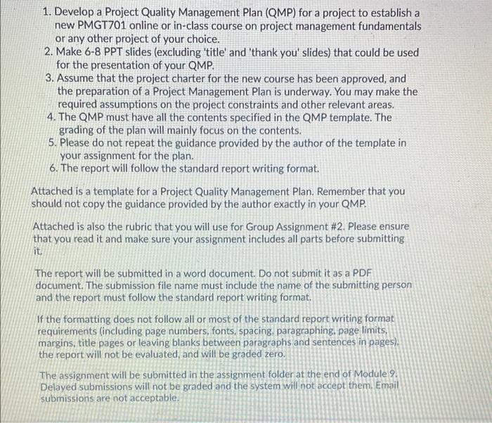 My project is a construction company. 1. Develop