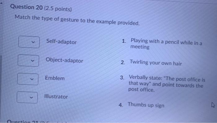 SUBJECT: Interpersonal Communications Matching