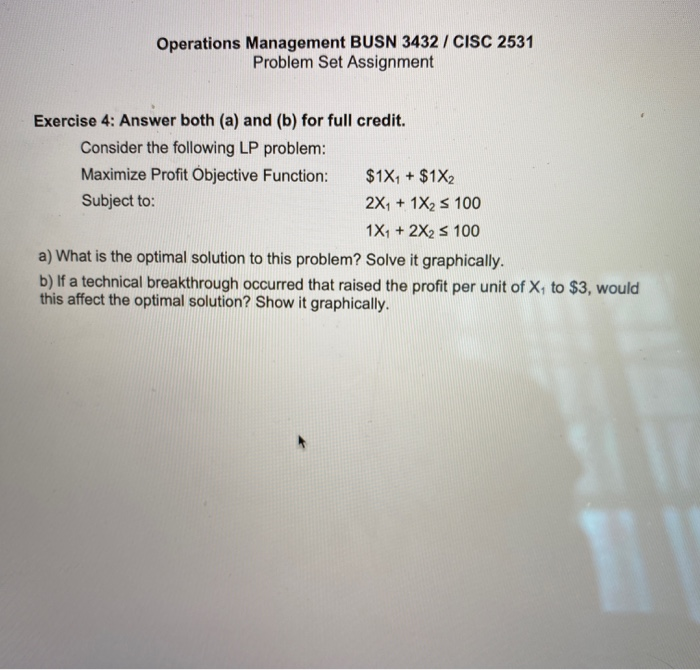 Operations Management BUSN 3432 / CISC 2531