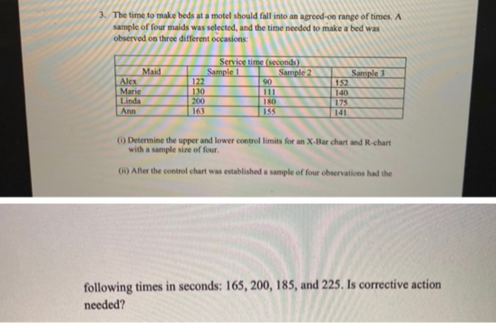 Please, show work. Thank you! 3. The time to make