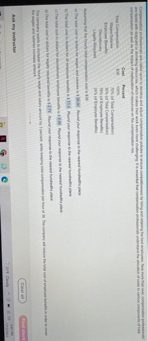 Compensation professionals are called upon to