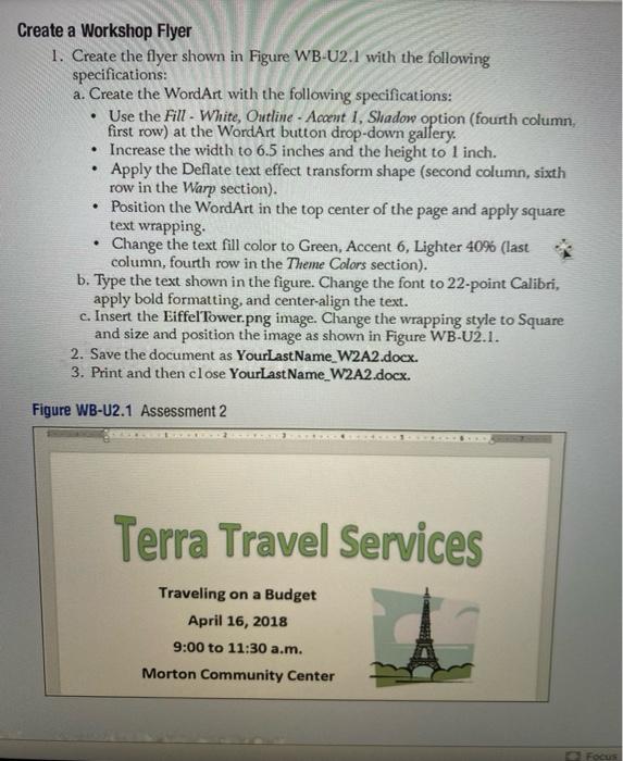 I need help 1 a,b step by steps. Thanks Create a