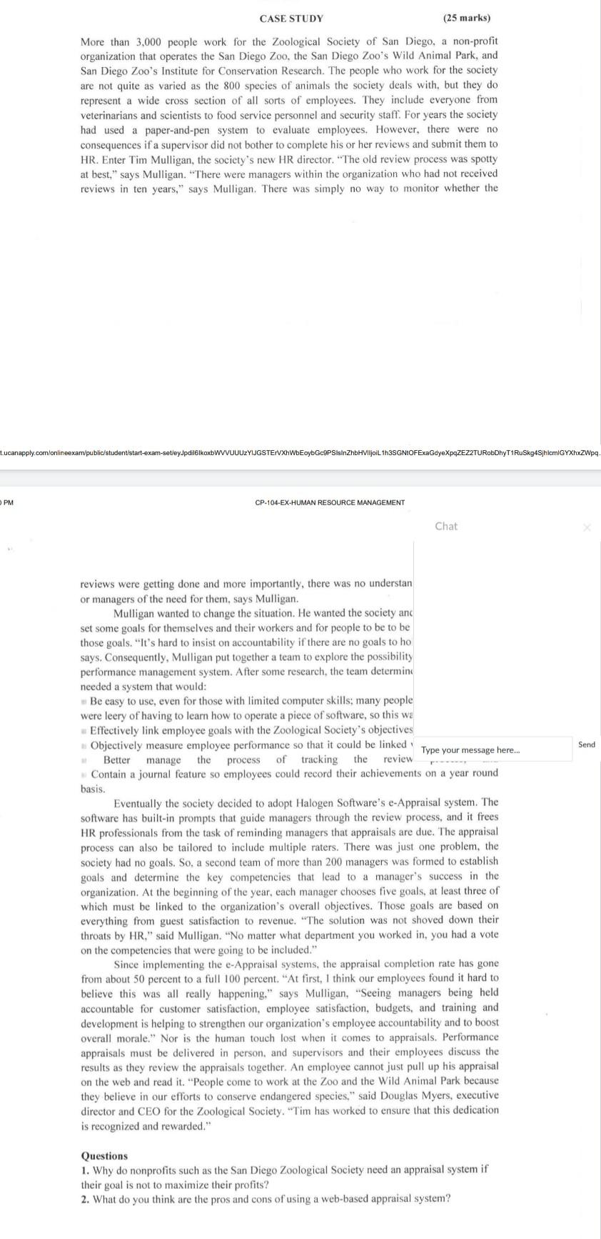 CASE STUDY (25 marks) More than 3,000 people work