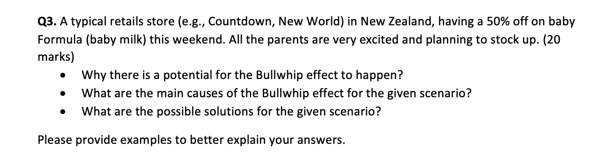 Question from Business Information System. Q3. A